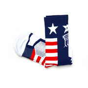 Guys Lacrosse Woven Mid-Calf Socks - Patriotic