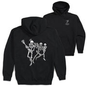 Guys Lacrosse Hooded Sweatshirt - Skeleton Offense (Back Design)