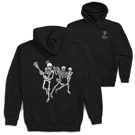 Guys Lacrosse Hooded Sweatshirt - Skeleton Offense (Back Design)