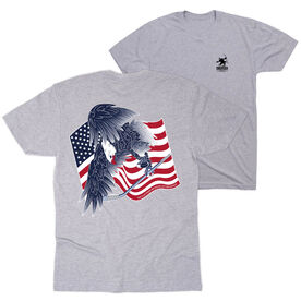Hockey Short Sleeve T-Shirt - Hockey Eagle (Back Design) 