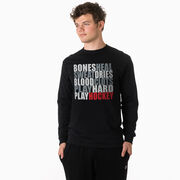 Hockey Tshirt Long Sleeve - Bones Saying