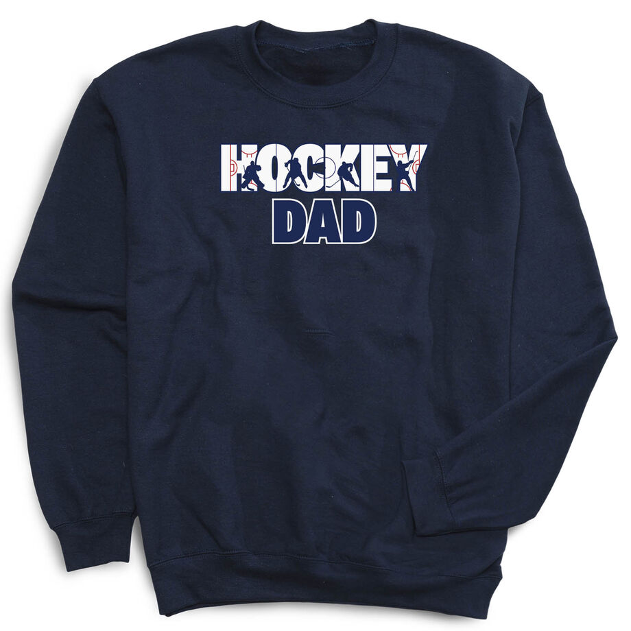 Hockey Crewneck Sweatshirt - Hockey Dad Life