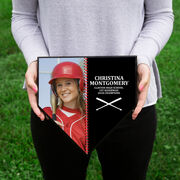 Softball Home Plate Plaque - Player Photo Stitch