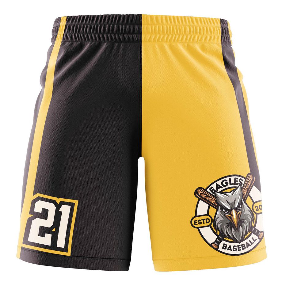 Custom Team Shorts - Baseball Half & Half