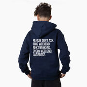 Lacrosse Hooded Sweatshirt - All Weekend Lacrosse (Back Design)