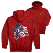 Baseball Hooded Sweatshirt - Baseball Eagle (Back Design)