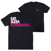 Gymnastics Short Sleeve T-Shirt - Eat. Sleep. Gymnastics. (Back Design)