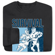 Guys Lacrosse Crewneck Sweatshirt - Survival of the Fittest