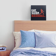 Baseball Canvas Wall Art - Eat Sleep Baseball