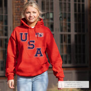 Hockey Hooded Sweatshirt - Hockey USA Gold