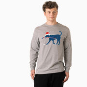 Hockey Tshirt Long Sleeve - Christmas Dog