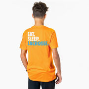Lacrosse Short Sleeve T-Shirt - Eat. Sleep. Lacrosse. (Back Design)