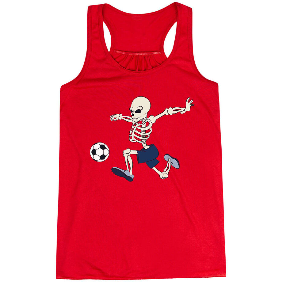  Soccer Flowy Racerback Tank Top - Skeleton Striker