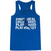 Hockey Flowy Racerback Tank Top - Bones Heal Hockey