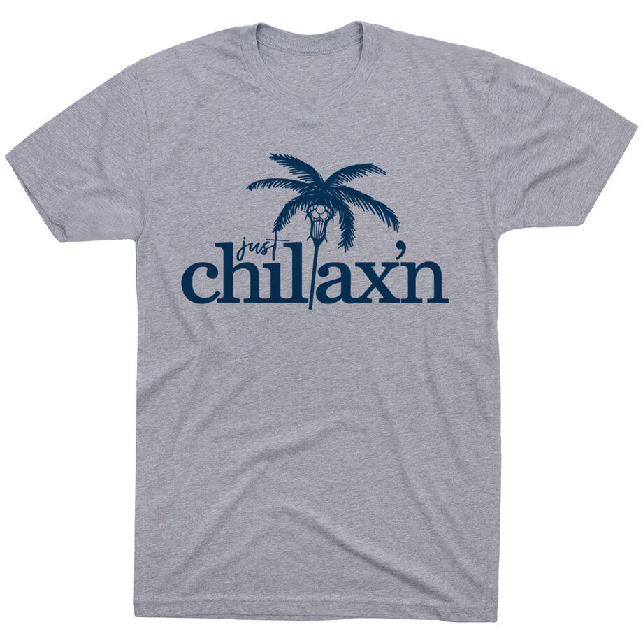 Lacrosse Short Sleeve T-Shirt - Just Chillax'n - Personalization Image