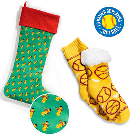 Softball Stocking Set - Home Run Softball