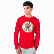 Baseball Long Sleeve Performance Tee - Baseball Bigfoot