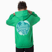 Pickleball Hooded Sweatshirt - Serve's Up (Back Design)