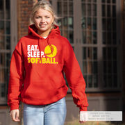 Softball Hooded Sweatshirt - Eat. Sleep. Softball.