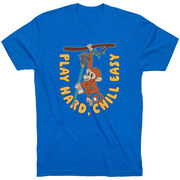 Guys Lacrosse Short Sleeve T-Shirt - Play Hard, Chill Easy