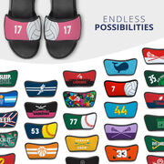 Volleyball Repwell&reg; Sandal Straps - Ball and Number Reflected