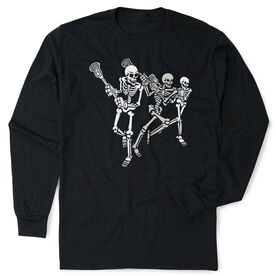 Guys Lacrosse Tshirt Long Sleeve - Skeleton Offense