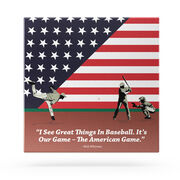 Baseball Canvas Wall Art - Patriotic Baseball