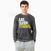 Tennis Long Sleeve Performance Tee - Eat. Sleep. Tennis.