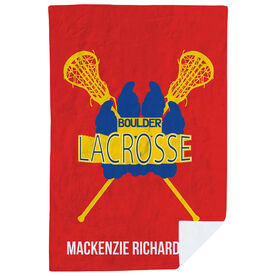 Girls Lacrosse Premium Blanket - Custom Lacrosse Team Logo