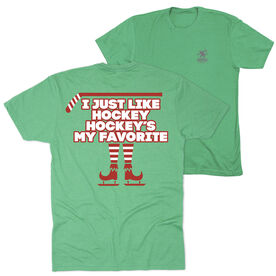Hockey Short Sleeve T-Shirt - Hockey's My Favorite (Back Design)