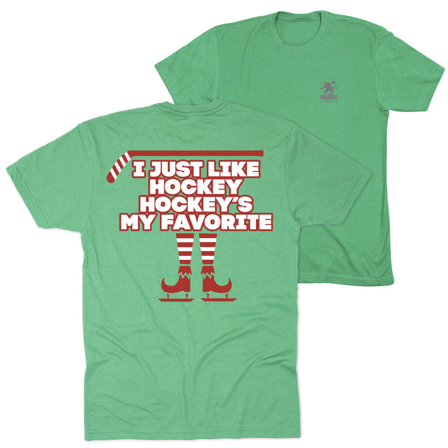 Hockey Short Sleeve T-Shirt - Hockey's My Favorite (Back Design)