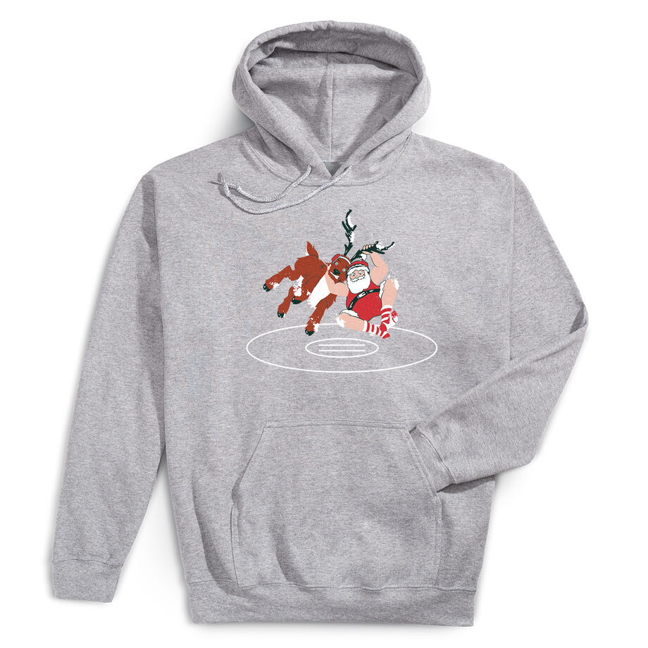Wrestling Hooded Sweatshirt - Wrestling Santa