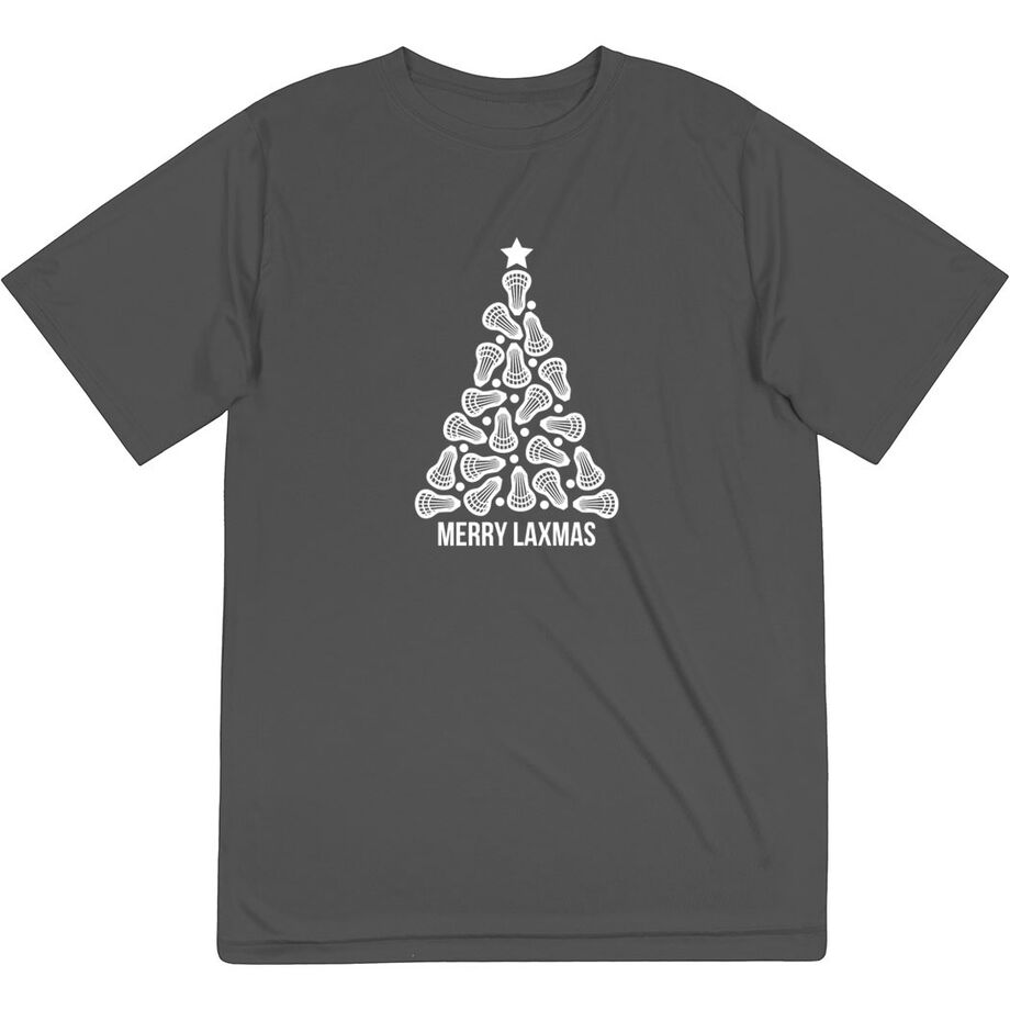 Lacrosse Short Sleeve Performance Tee - Merry Laxmas Tree