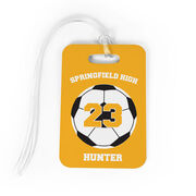 Soccer Bag/Luggage Tag - Personalized Soccer Team Ball