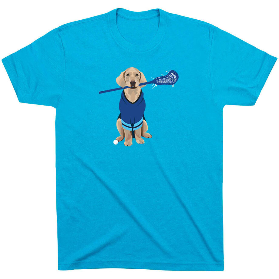 Guys Lacrosse Short Sleeve T-Shirt - Laxer the Lacrosse Dog