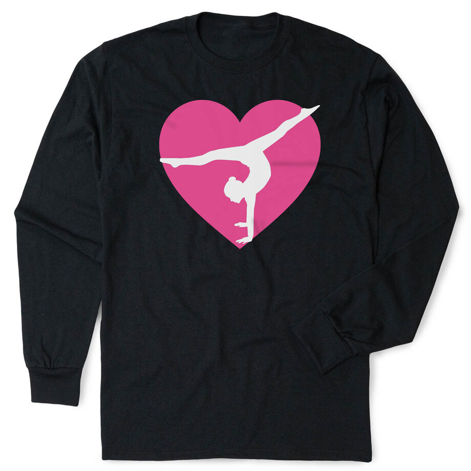 Gymnastics Tshirt Long Sleeve - Gymnast Heart