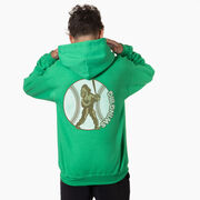 Baseball Hooded Sweatshirt - Baseball Bigfoot (Back Design)