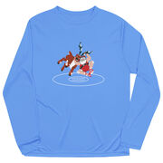 Wrestling Long Sleeve Performance Tee - Wrestling Reindeer