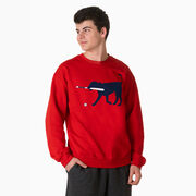 Baseball Crewneck Sweatshirt - Navy Baseball Dog