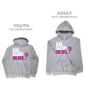 Figure Skating Hooded Sweatshirt - Eat. Sleep. Skate.