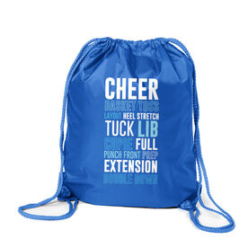 Cheerleading Drawstring Backpack - Cheerleading Words
