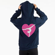 Gymnastics Hooded Sweatshirt - Gymnast Heart (Back Design)