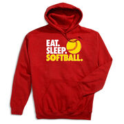 Softball Hooded Sweatshirt - Eat. Sleep. Softball.