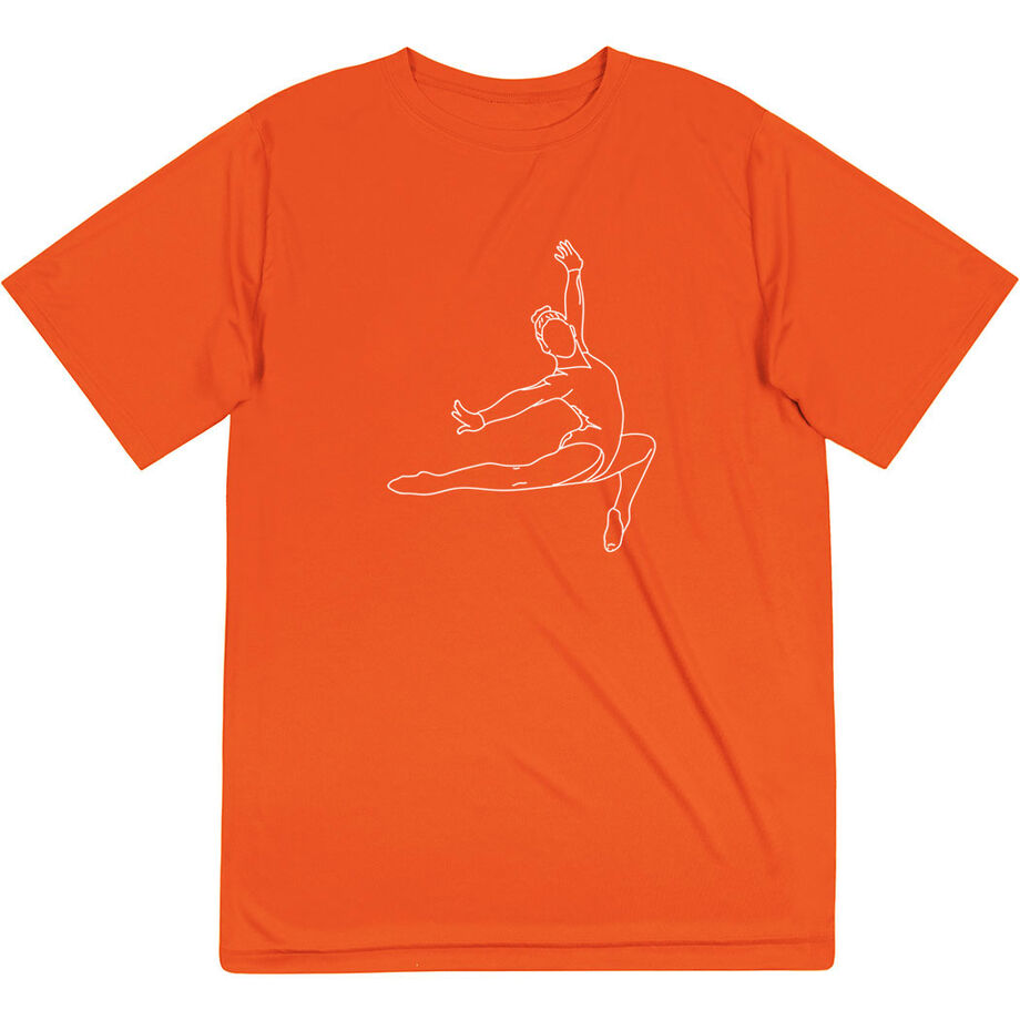 Gymnastics Short Sleeve Performance Tee - Gymnast Sketch