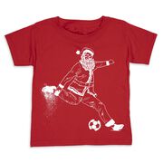 Soccer Toddler Short Sleeve Tee - Santa Player