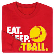 Softball Crewneck Sweatshirt - Eat Sleep Softball