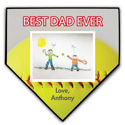 Softball Home Plate Plaque Your Artwork With Softball Background 