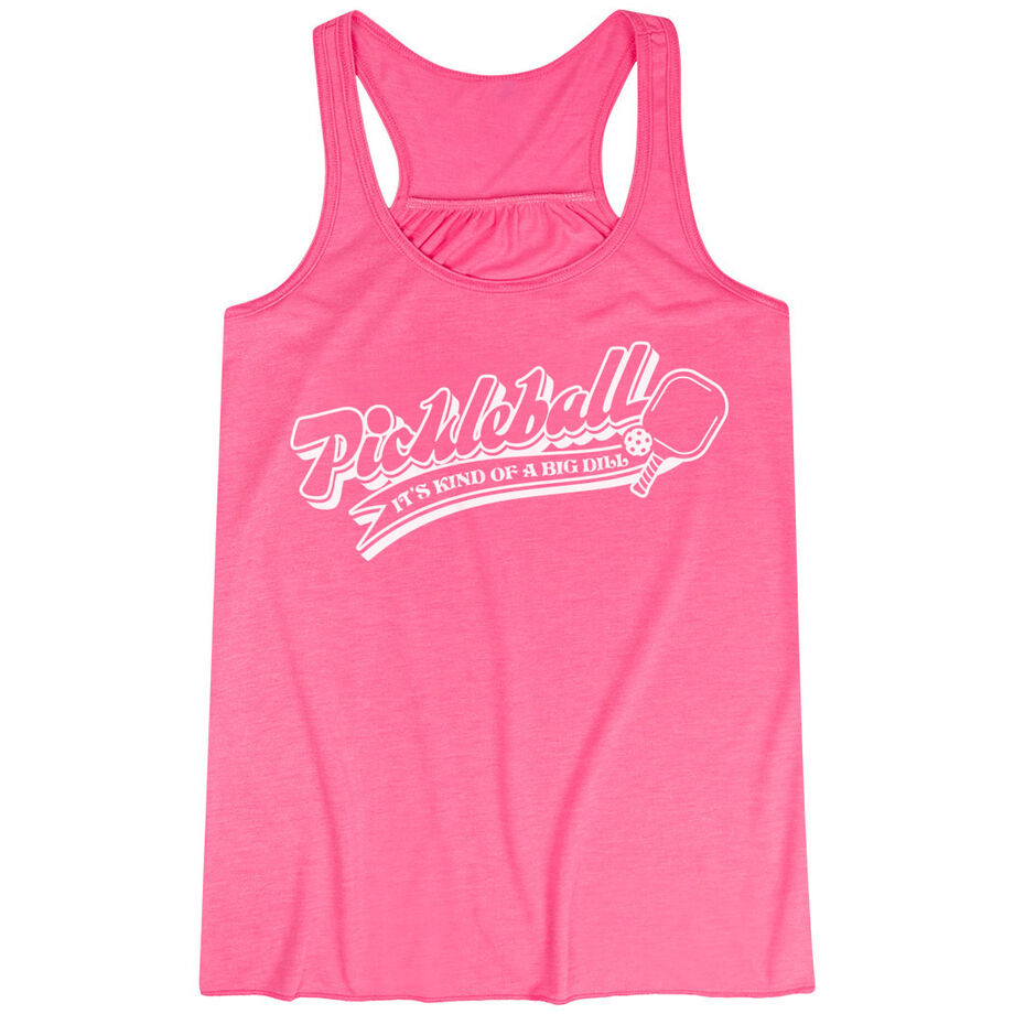 Pickleball Flowy Racerback Tank Top - Kind Of A Big Dill