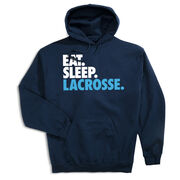 Lacrosse Hooded Sweatshirt - Eat. Sleep. Lacrosse.