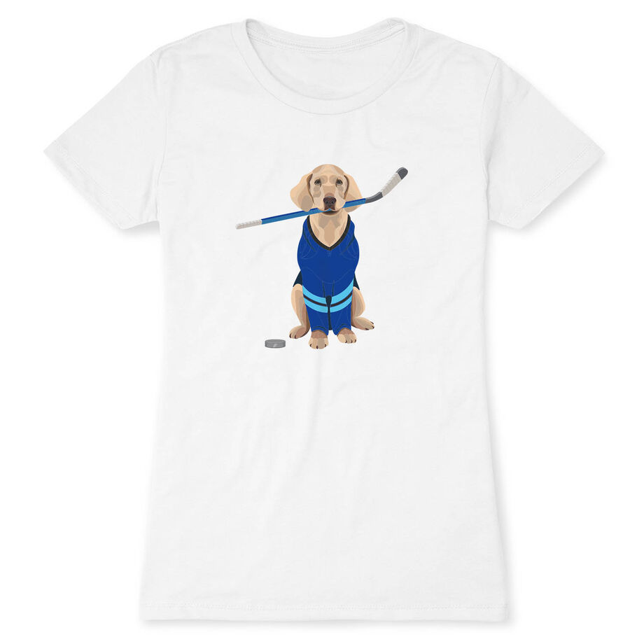 Hockey Women's Everyday Tee - Puck The Hockey Dog